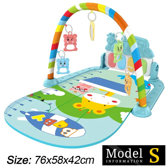 BabyJoy™ Fitness & Music Play Gym – Activity Piano Crawling Blanket for Newborns (0-36 Months)