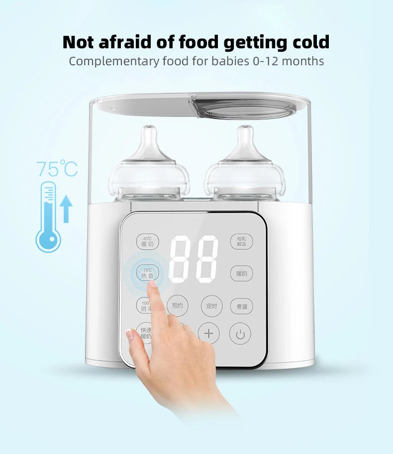 Electric Baby Bottle Warmer – Fast Heating & Safe Sterilization (EU Plug, 220V)