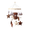 Dream Wooden Crib Mobile – Soft Felt Bear Hanging Music Toy for Newborns