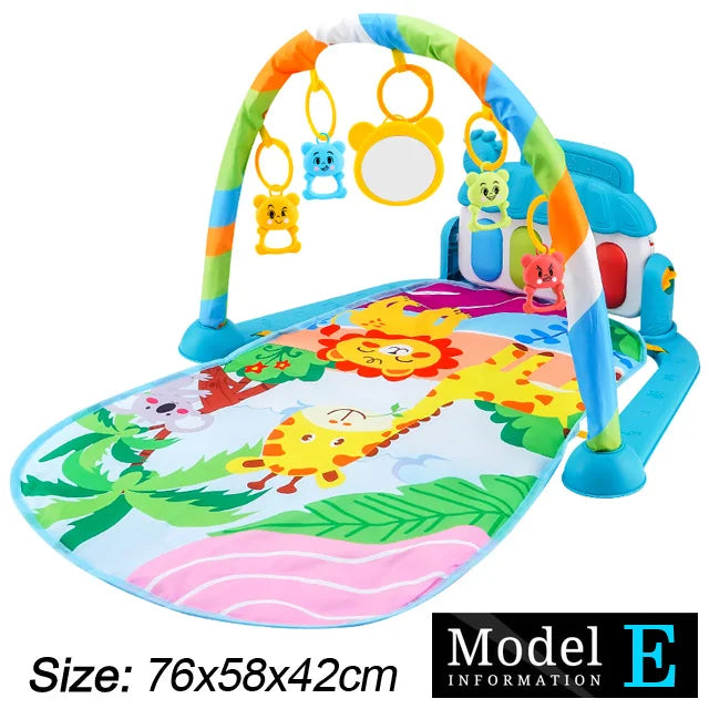 BabyJoy™ Fitness & Music Play Gym – Activity Piano Crawling Blanket for Newborns (0-36 Months)