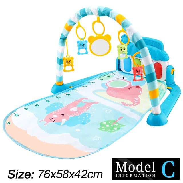 BabyJoy™ Fitness & Music Play Gym – Activity Piano Crawling Blanket for Newborns (0-36 Months)