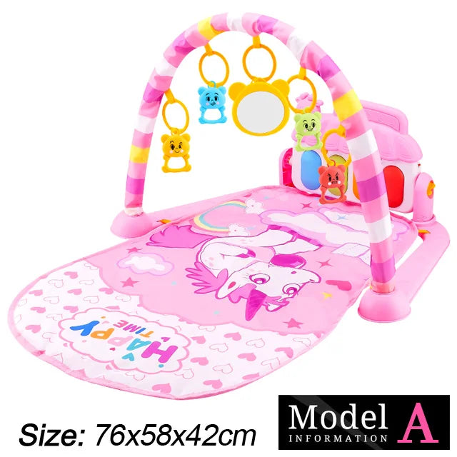 BabyJoy™ Fitness & Music Play Gym – Activity Piano Crawling Blanket for Newborns (0-36 Months)