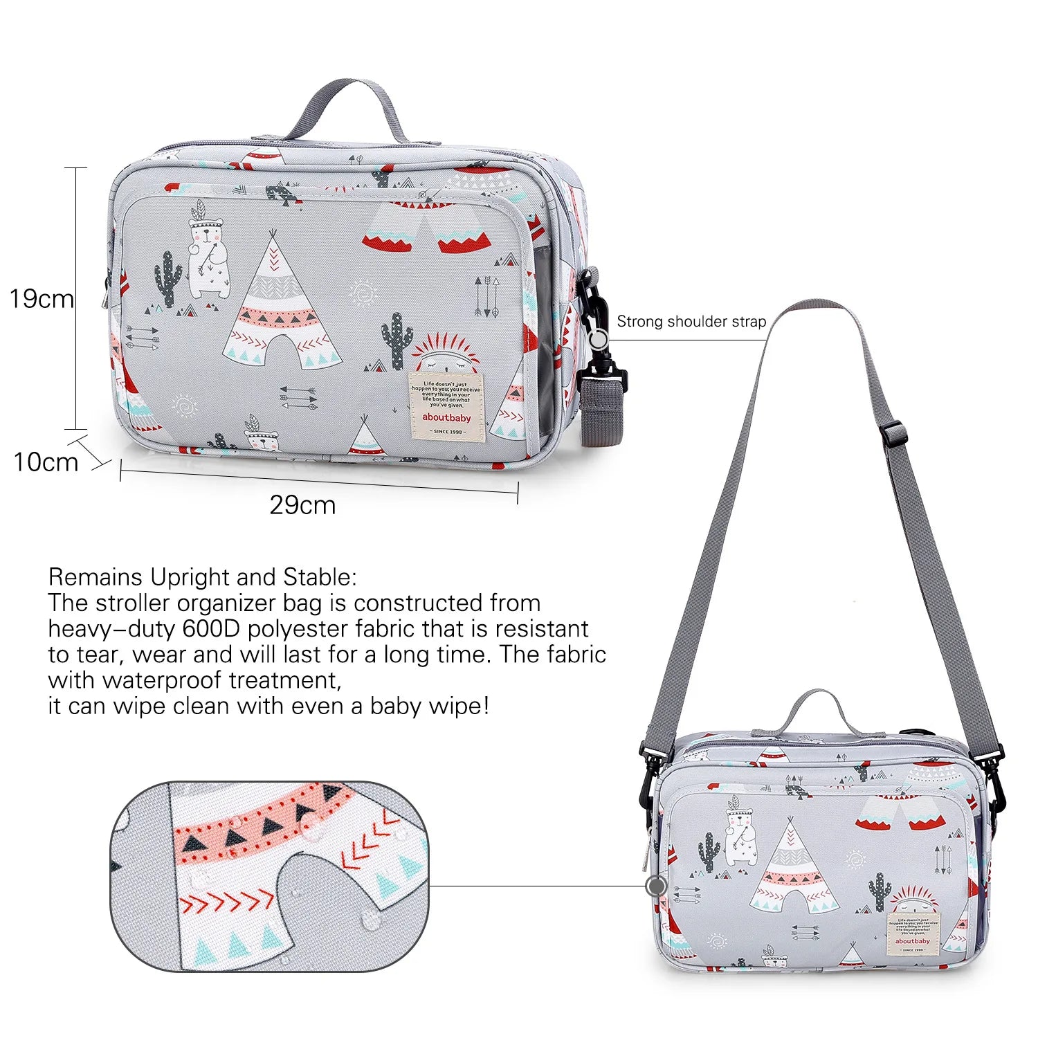 MomEase™ Wet & Dry Baby Bag – Waterproof Maternity Diaper Bag with Double Handles