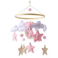Dream Wooden Crib Mobile – Soft Felt Bear Hanging Music Toy for Newborns