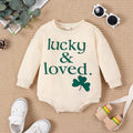 LuckyLeaf™ Infant Baby Jumpsuit – Cute Four Leaf Clover & Letter Print Romper (0-18 Months)