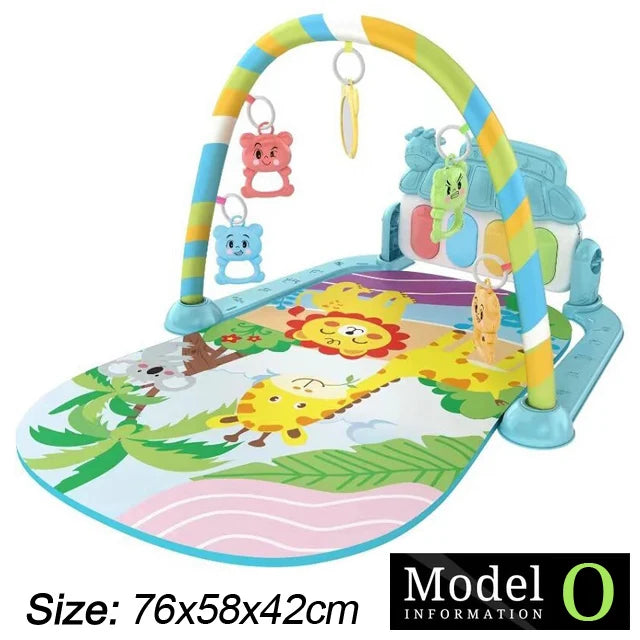 BabyJoy™ Fitness & Music Play Gym – Activity Piano Crawling Blanket for Newborns (0-36 Months)