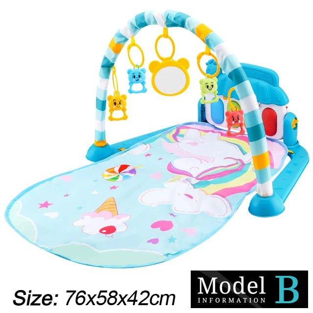 BabyJoy™ Fitness & Music Play Gym – Activity Piano Crawling Blanket for Newborns (0-36 Months)