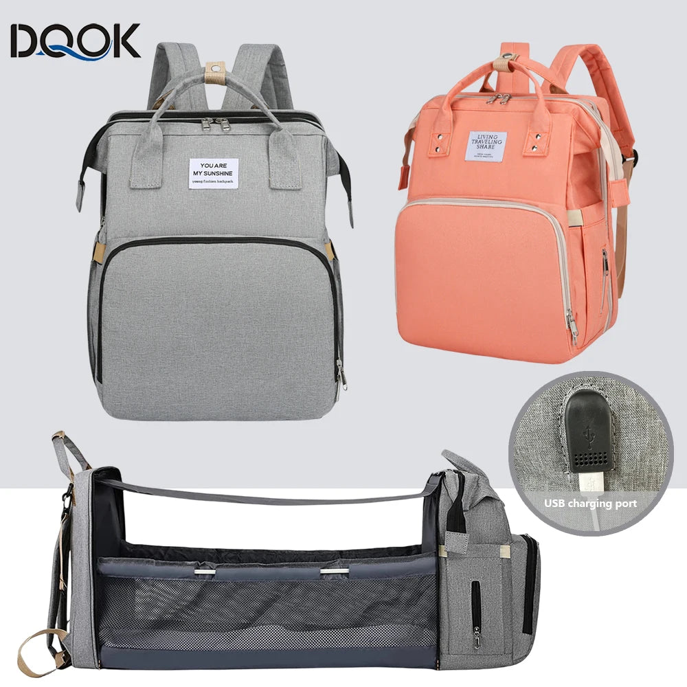 FoldEase™ Lightweight Folding Mommy Bag – Portable Large-Capacity Diaper Backpack
