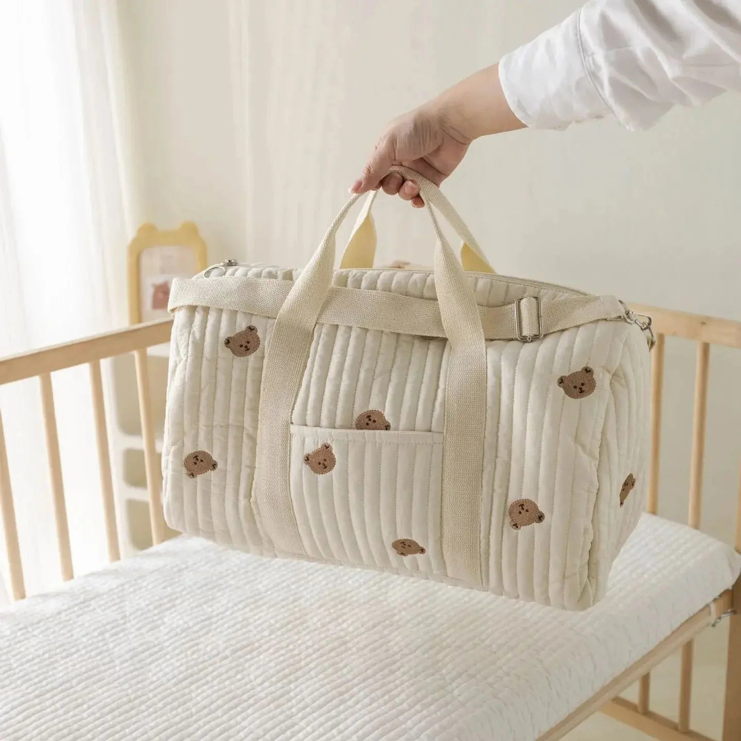 MomEase™ Deluxe Diaper Tote Bag – Large Capacity Maternity Organizer for Baby Essentials