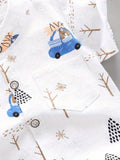 BearDrive™ Infant & Toddler Summer Set – Short Sleeve Shirt & Shorts with Bear Print (Newborn- 3 years) 