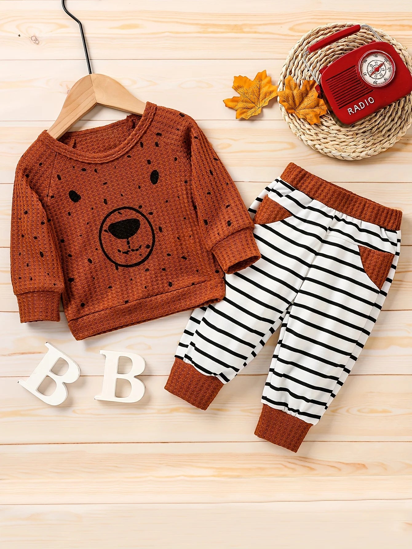 LittleGent™ Baby Boys Long Sleeve Plaid Bodyset – Comfortable Everyday Wear