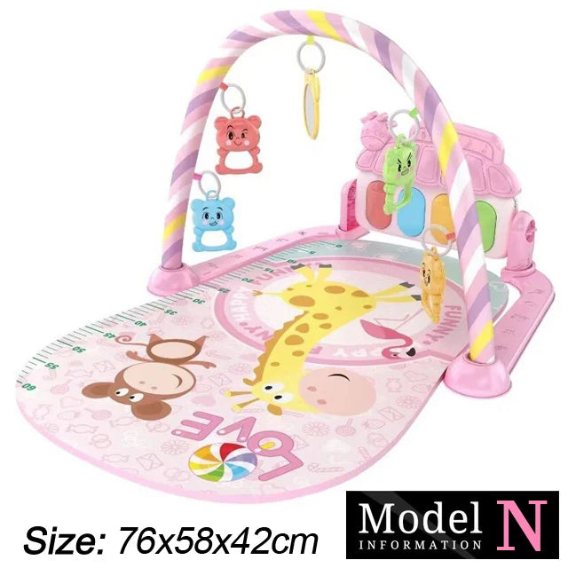 BabyJoy™ Fitness & Music Play Gym – Activity Piano Crawling Blanket for Newborns (0-36 Months)