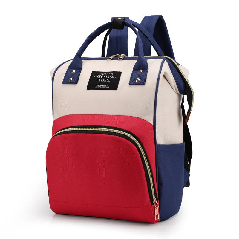 EverEase™ Large Capacity Canvas Mummy Bag – Multifunctional Thermal Insulation Baby Bottle Travel Storage Bag