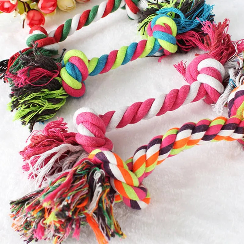 ChewBuddy™ Mini Knot – Durable Cotton Rope Chew Toy for Puppies & Small Dogs