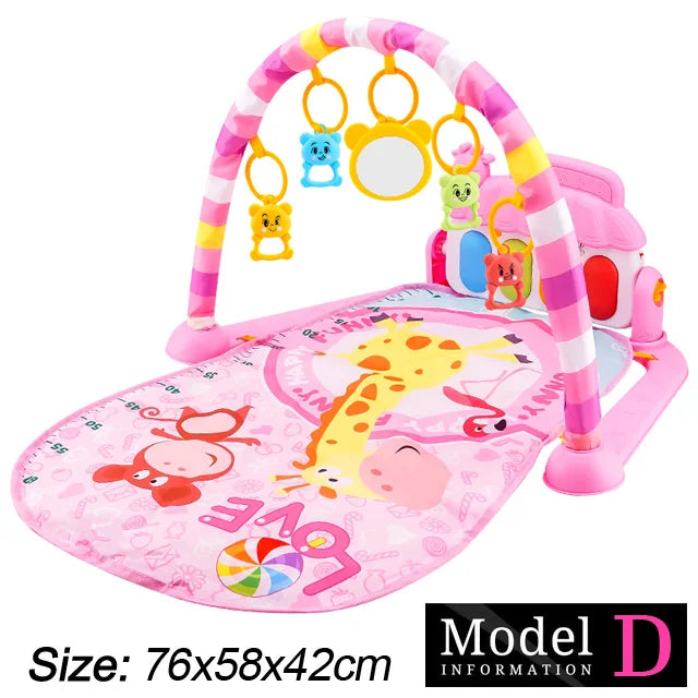 BabyJoy™ Fitness & Music Play Gym – Activity Piano Crawling Blanket for Newborns (0-36 Months)