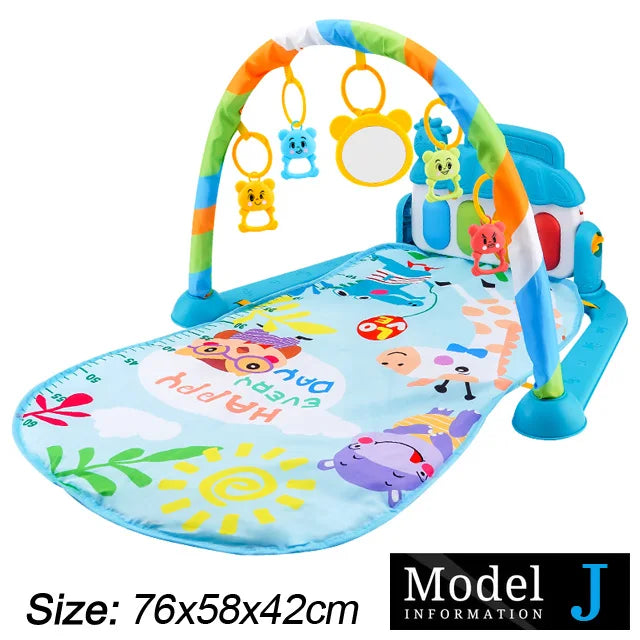 BabyJoy™ Fitness & Music Play Gym – Activity Piano Crawling Blanket for Newborns (0-36 Months)