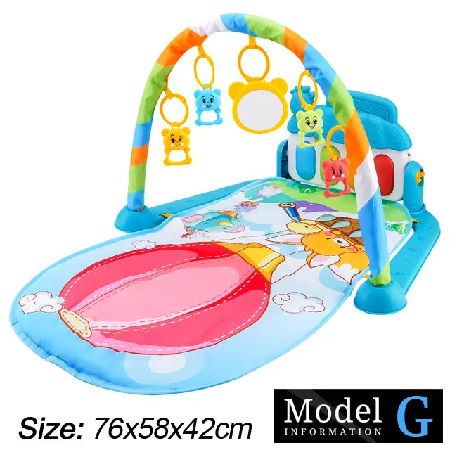 BabyJoy™ Fitness & Music Play Gym – Activity Piano Crawling Blanket for Newborns (0-36 Months)