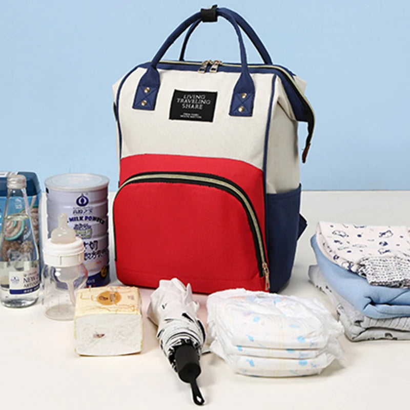 EverEase™ Large Capacity Canvas Mummy Bag – Multifunctional Thermal Insulation Baby Bottle Travel Storage Bag