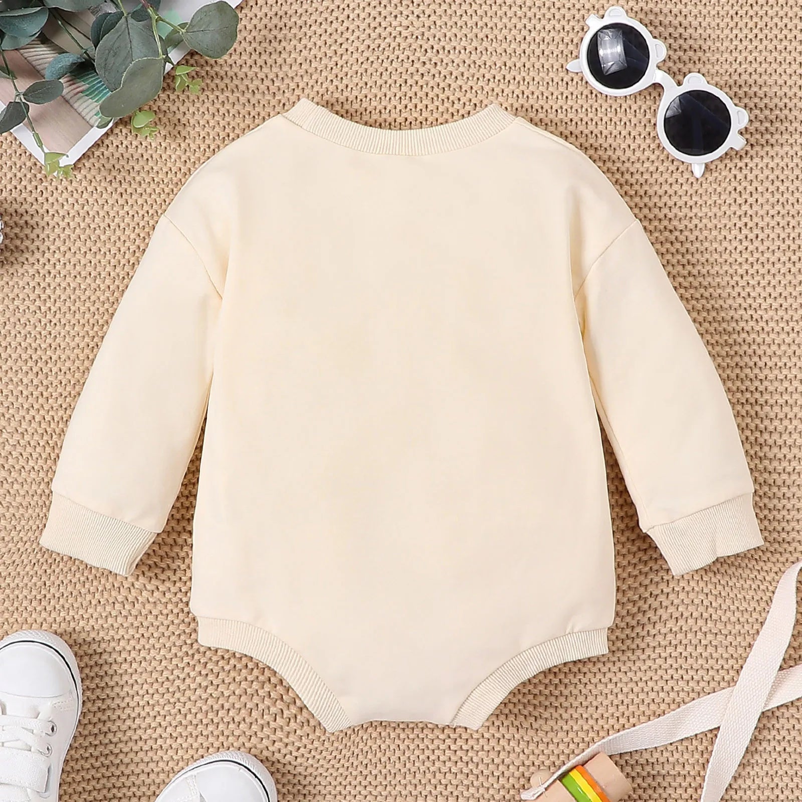 LuckyLeaf™ Infant Baby Jumpsuit – Cute Four Leaf Clover & Letter Print Romper (0-18 Months)