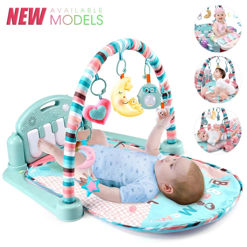 BabyJoy™ Fitness & Music Play Gym – Activity Piano Crawling Blanket for Newborns (0-36 Months)