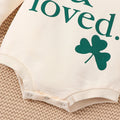 LuckyLeaf™ Infant Baby Jumpsuit – Cute Four Leaf Clover & Letter Print Romper (0-18 Months)