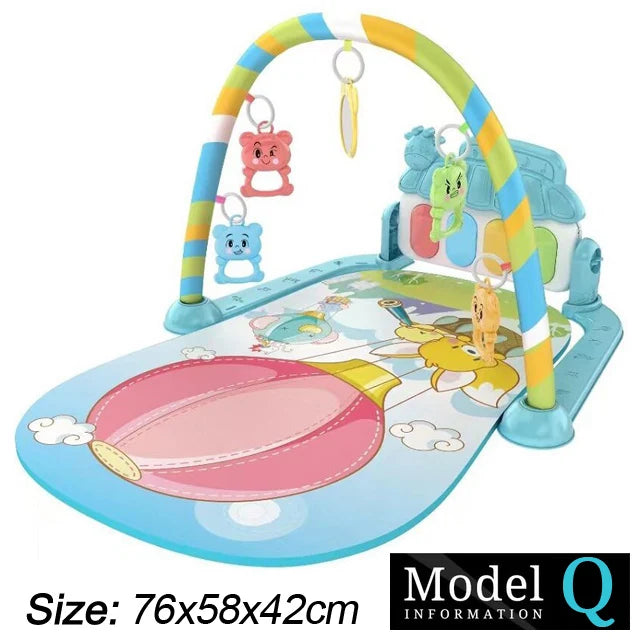 BabyJoy™ Fitness & Music Play Gym – Activity Piano Crawling Blanket for Newborns (0-36 Months)
