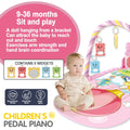 BabyJoy™ Fitness & Music Play Gym – Activity Piano Crawling Blanket for Newborns (0-36 Months)