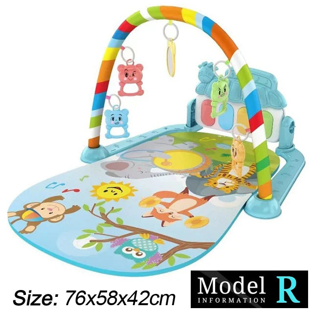 BabyJoy™ Fitness & Music Play Gym – Activity Piano Crawling Blanket for Newborns (0-36 Months)