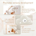 Dream Wooden Crib Mobile – Soft Felt Bear Hanging Music Toy for Newborns