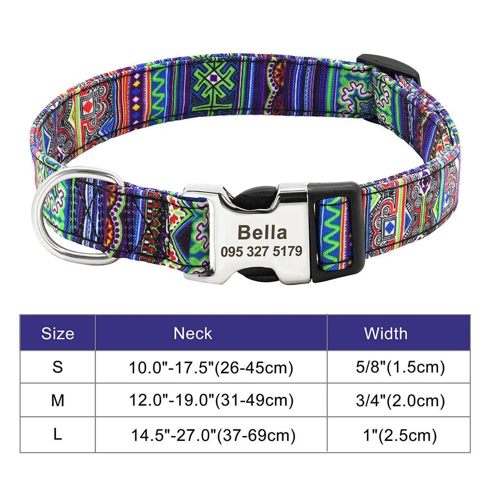 EchoTag™ Personalized Dog Collar – Custom Engraved ID Nameplate for All Sizes