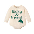 LuckyLeaf™ Infant Baby Jumpsuit – Cute Four Leaf Clover & Letter Print Romper (0-18 Months)
