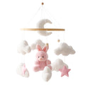 Dream Wooden Crib Mobile – Soft Felt Bear Hanging Music Toy for Newborns