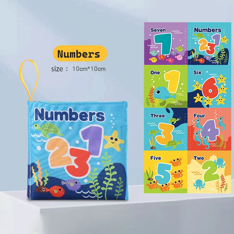 MiniMinds™ Baby Infant Soft Book – Montessori-Inspired Educational Rattle Cloth Book