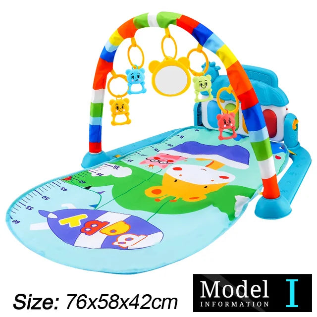 BabyJoy™ Fitness & Music Play Gym – Activity Piano Crawling Blanket for Newborns (0-36 Months)