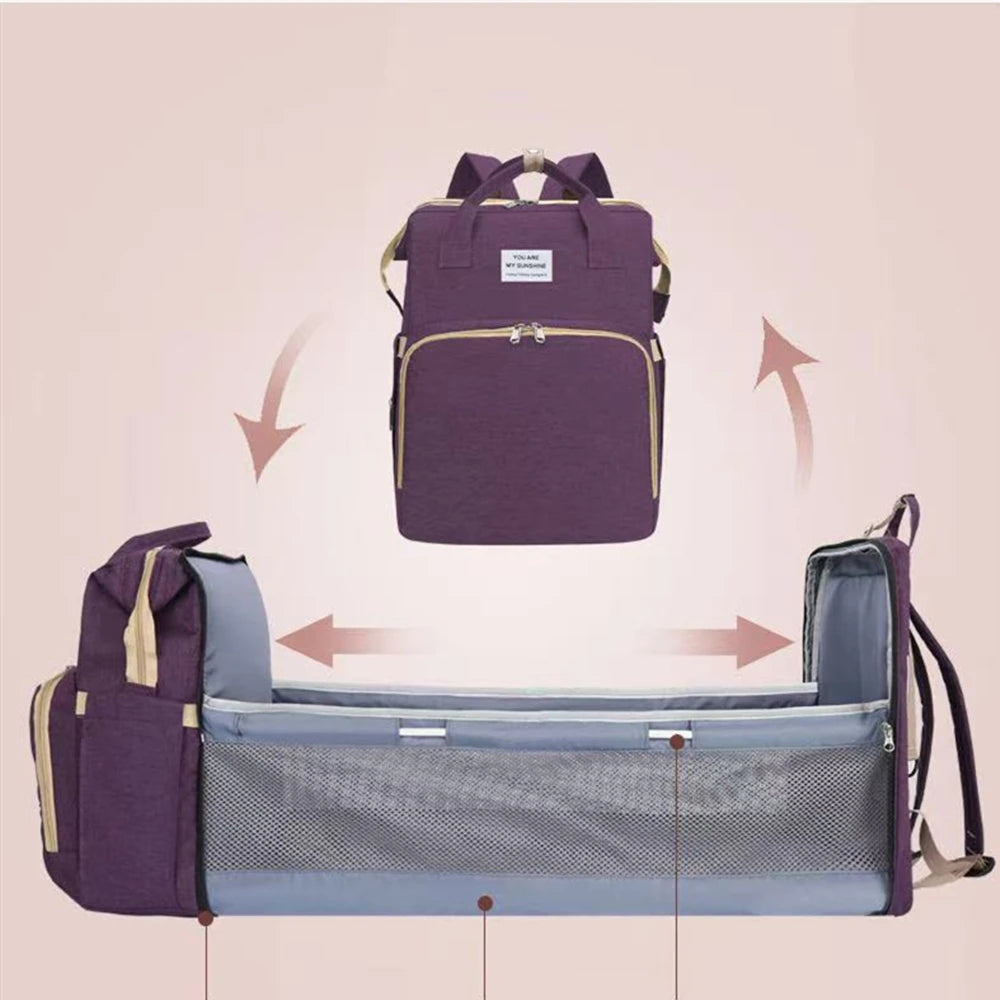 FoldEase™ Lightweight Folding Mommy Bag – Portable Large-Capacity Diaper Backpack