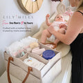 Baby Felt Storage Nursery Organizer Basket – Large Pocket Diaper Caddy with Handle for Infant Changing & Kids Storage