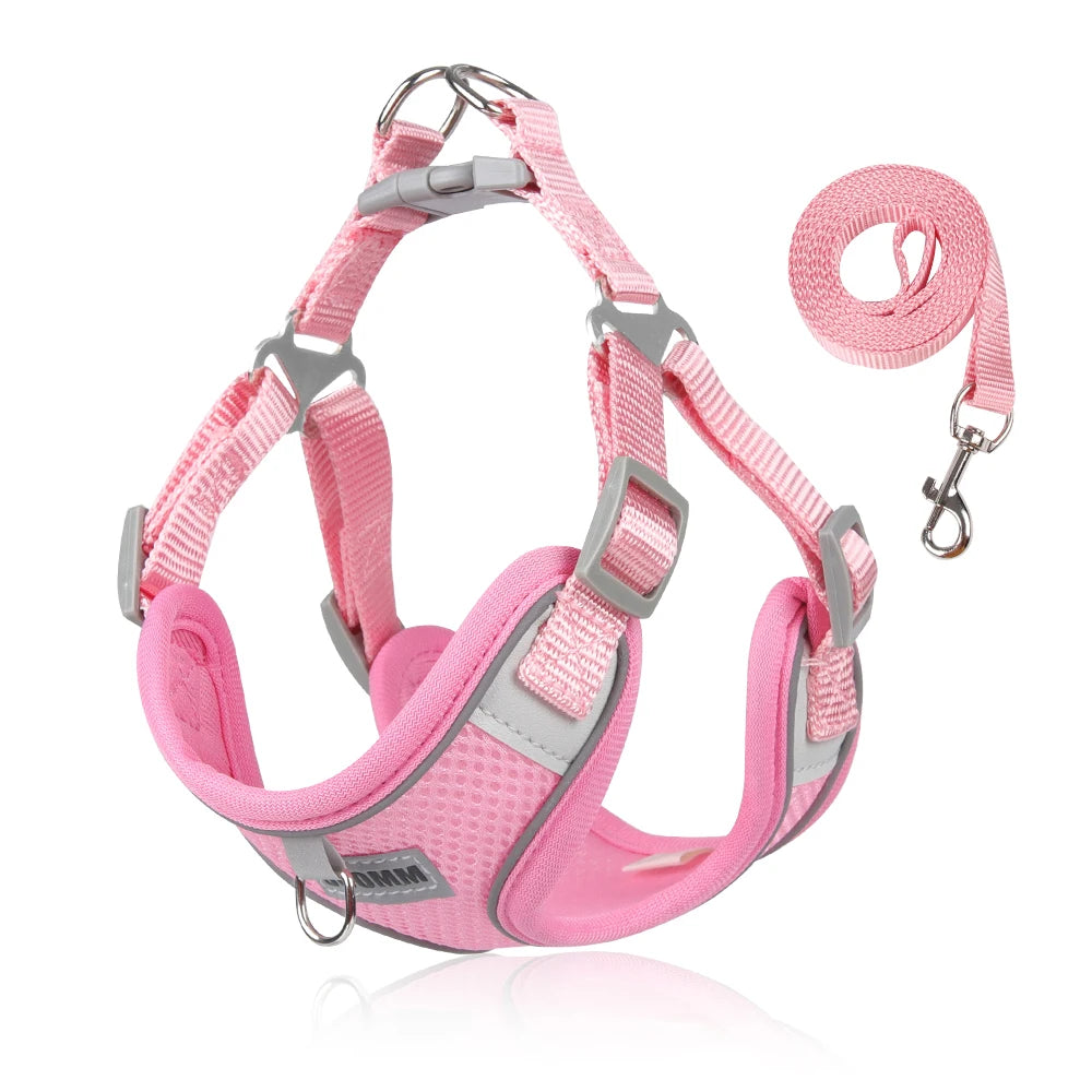 PawSecure™ Reflective Harness & Leash Set – For Small & Medium Dogs or Cats