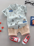 BearDrive™ Infant & Toddler Summer Set – Short Sleeve Shirt & Shorts with Bear Print (Newborn- 3 years) 