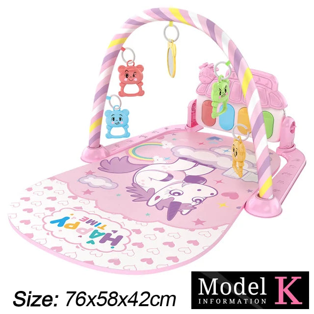 BabyJoy™ Fitness & Music Play Gym – Activity Piano Crawling Blanket for Newborns (0-36 Months)