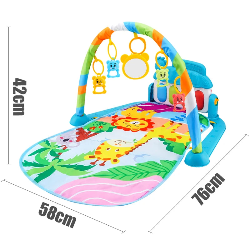 BabyJoy™ Fitness & Music Play Gym – Activity Piano Crawling Blanket for Newborns (0-36 Months)