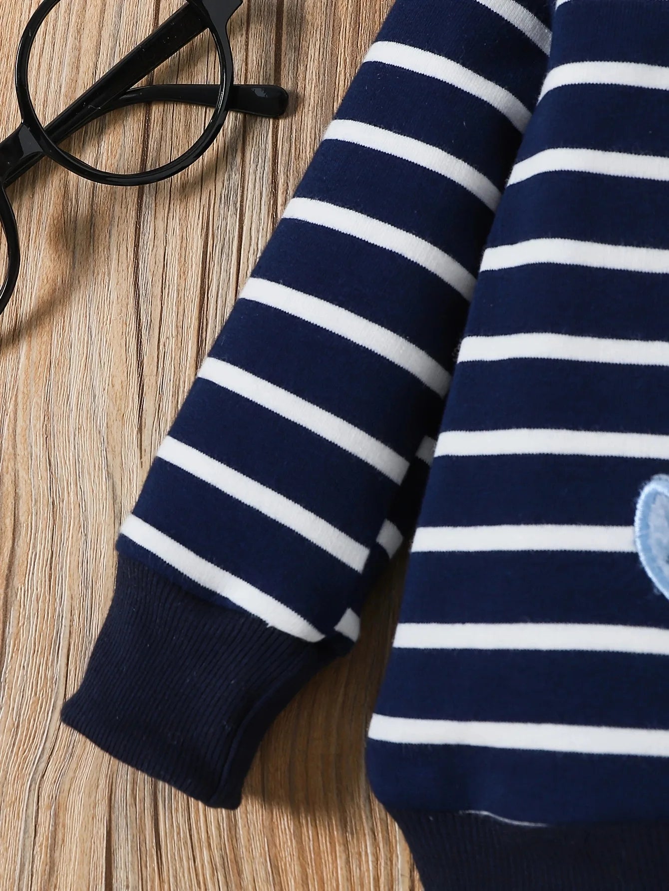 ElephantStripe™ Baby & Toddler Casual Set – Full Sleeve Pullover & Cute Print Jeans (0–24 Months)