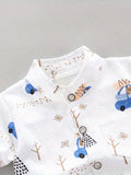 BearDrive™ Infant & Toddler Summer Set – Short Sleeve Shirt & Shorts with Bear Print (Newborn- 3 years) 