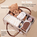 Baby Felt Storage Nursery Organizer Basket – Large Pocket Diaper Caddy with Handle for Infant Changing & Kids Storage