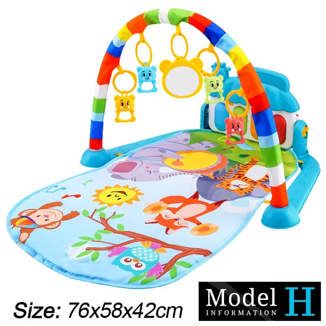 BabyJoy™ Fitness & Music Play Gym – Activity Piano Crawling Blanket for Newborns (0-36 Months)